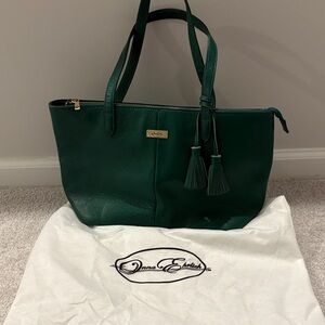 Elegant Green Leather Bag by Onna Ehrlich